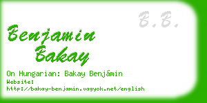 benjamin bakay business card