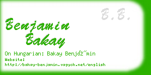 benjamin bakay business card